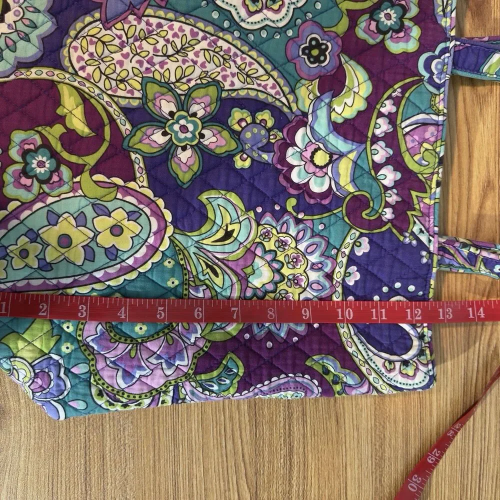 Vera Bradley Heather Purple Paisley Quilted Fabric Tote